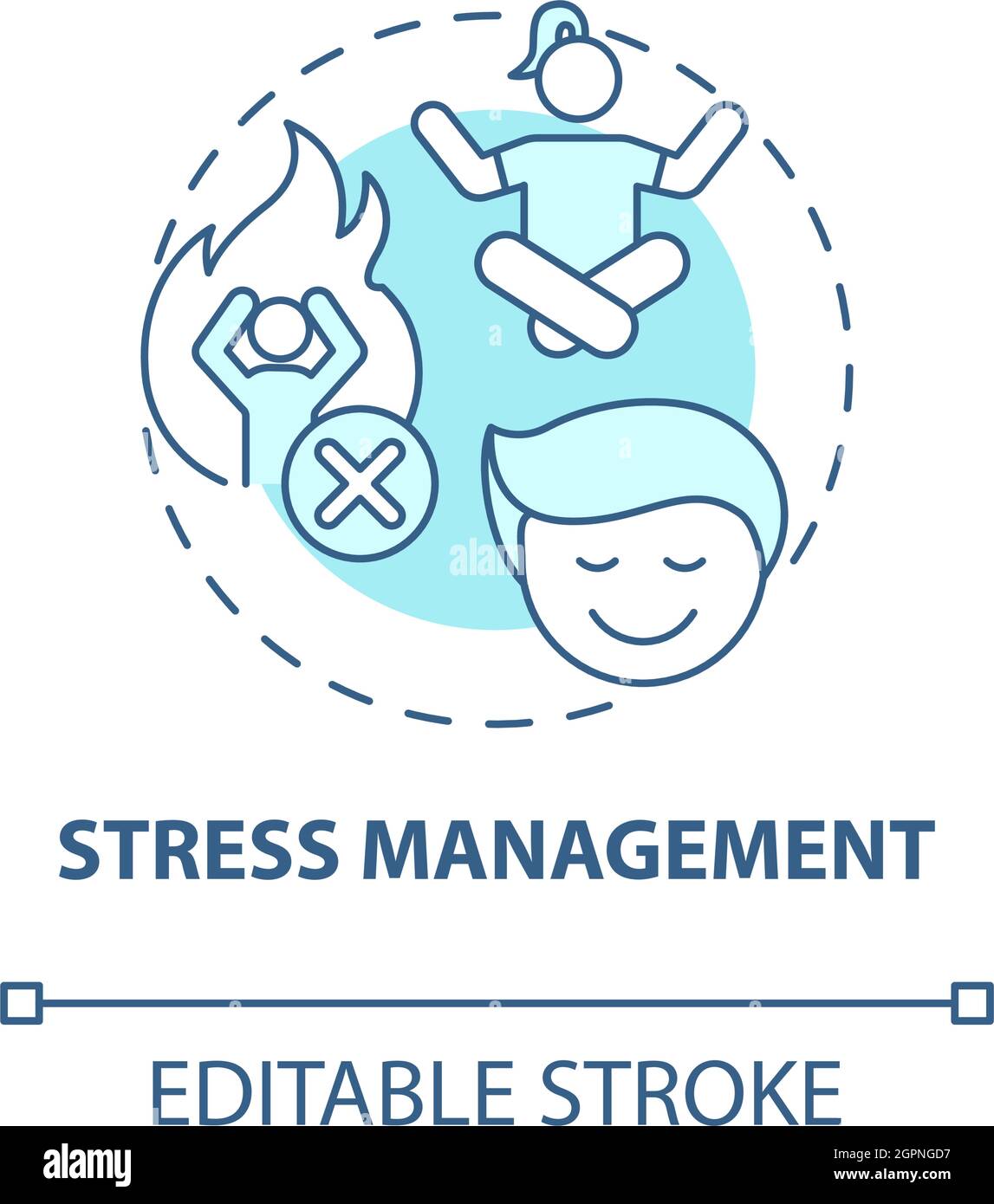 Stress management concept icon Stock Vector Image & Art - Alamy