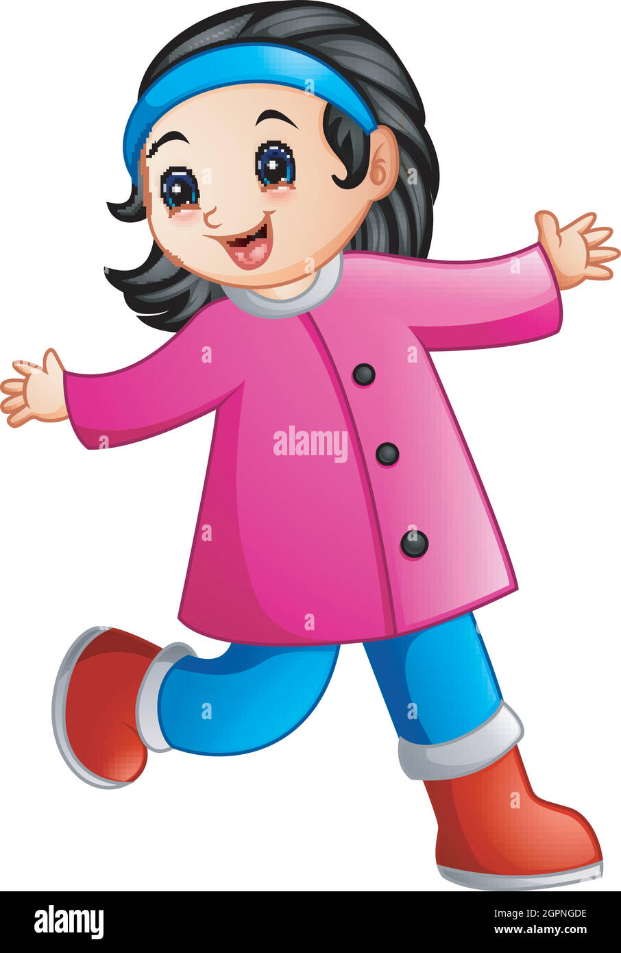 Cartoon woman in pink dress hi-res stock photography and images - Alamy