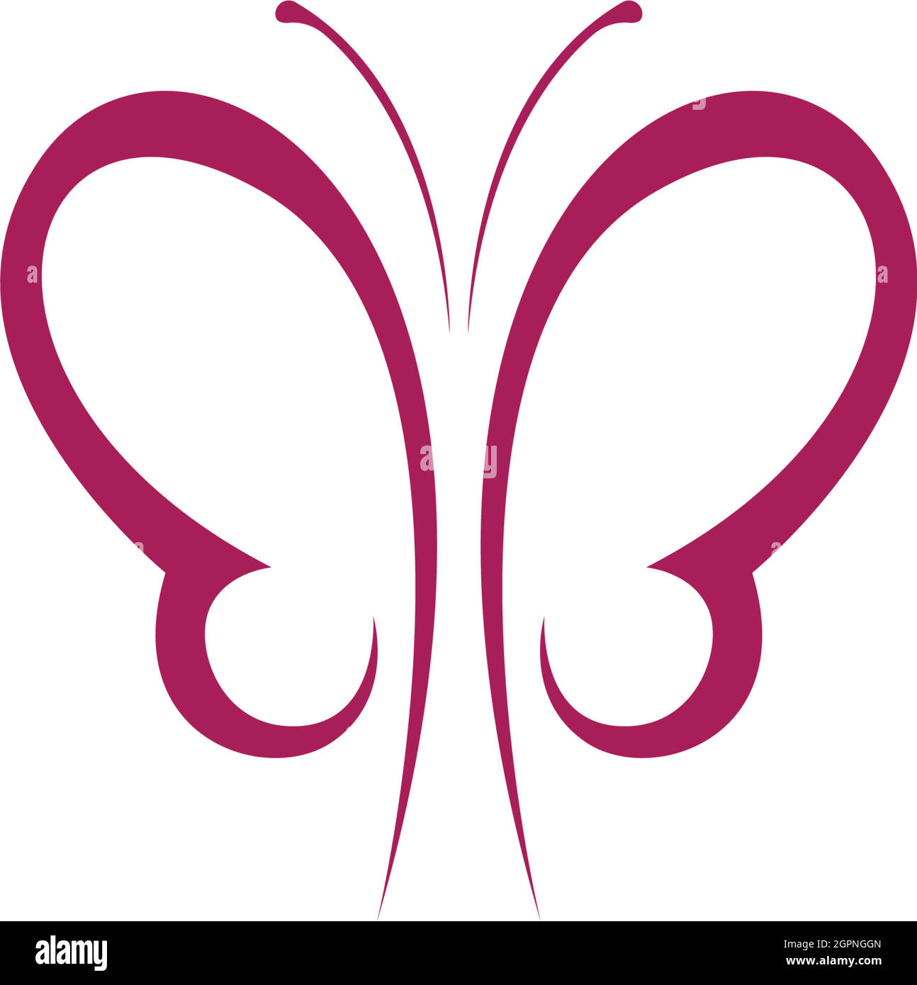 Butterfly icon logo design concept template illustration Stock Vector