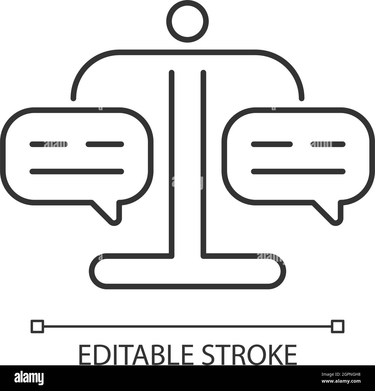 Form judgement linear icon Stock Vector