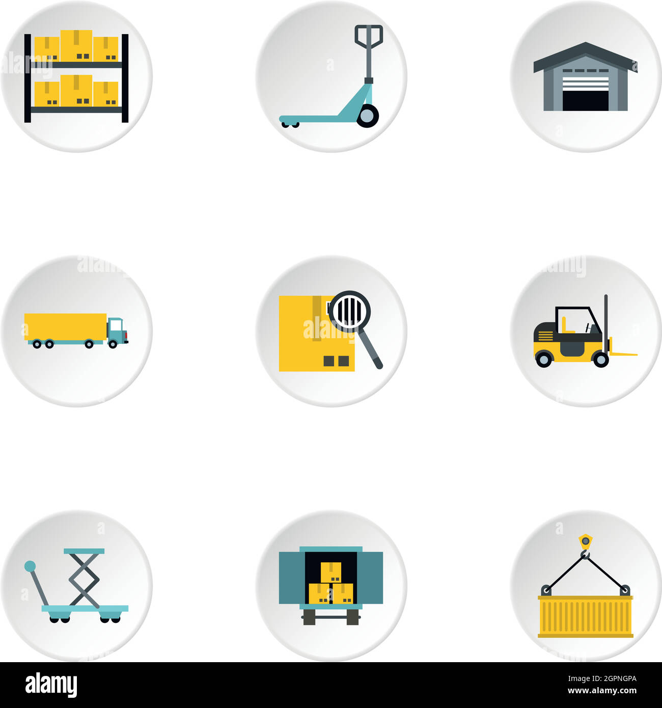 Shipping icons set, flat style Stock Vector Image & Art - Alamy