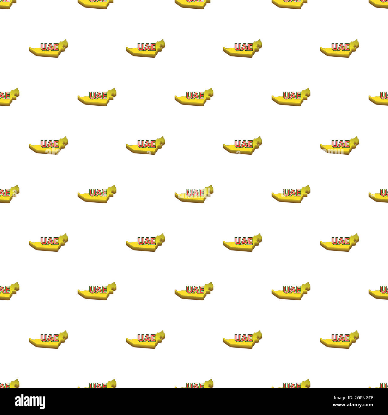 Map of UAE pattern, cartoon style Stock Vector