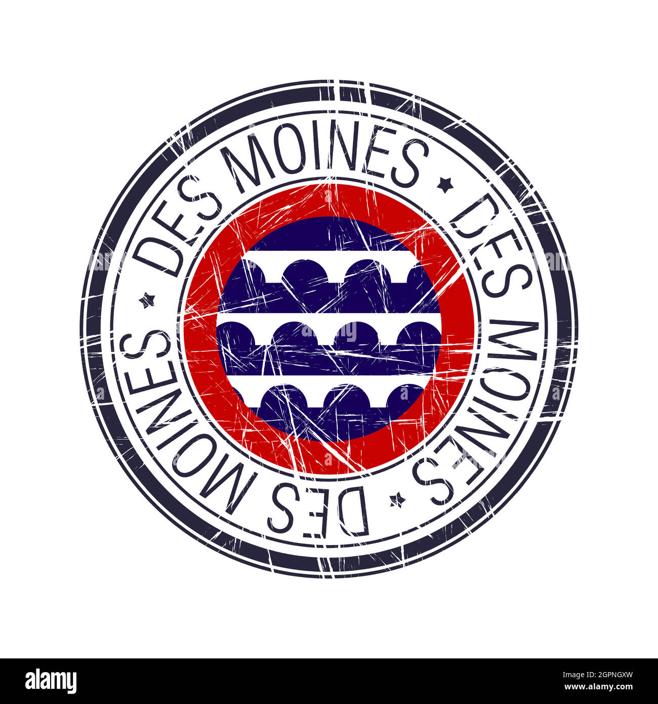 City of Des Moines, Iowa vector stamp Stock Vector Image & Art Alamy
