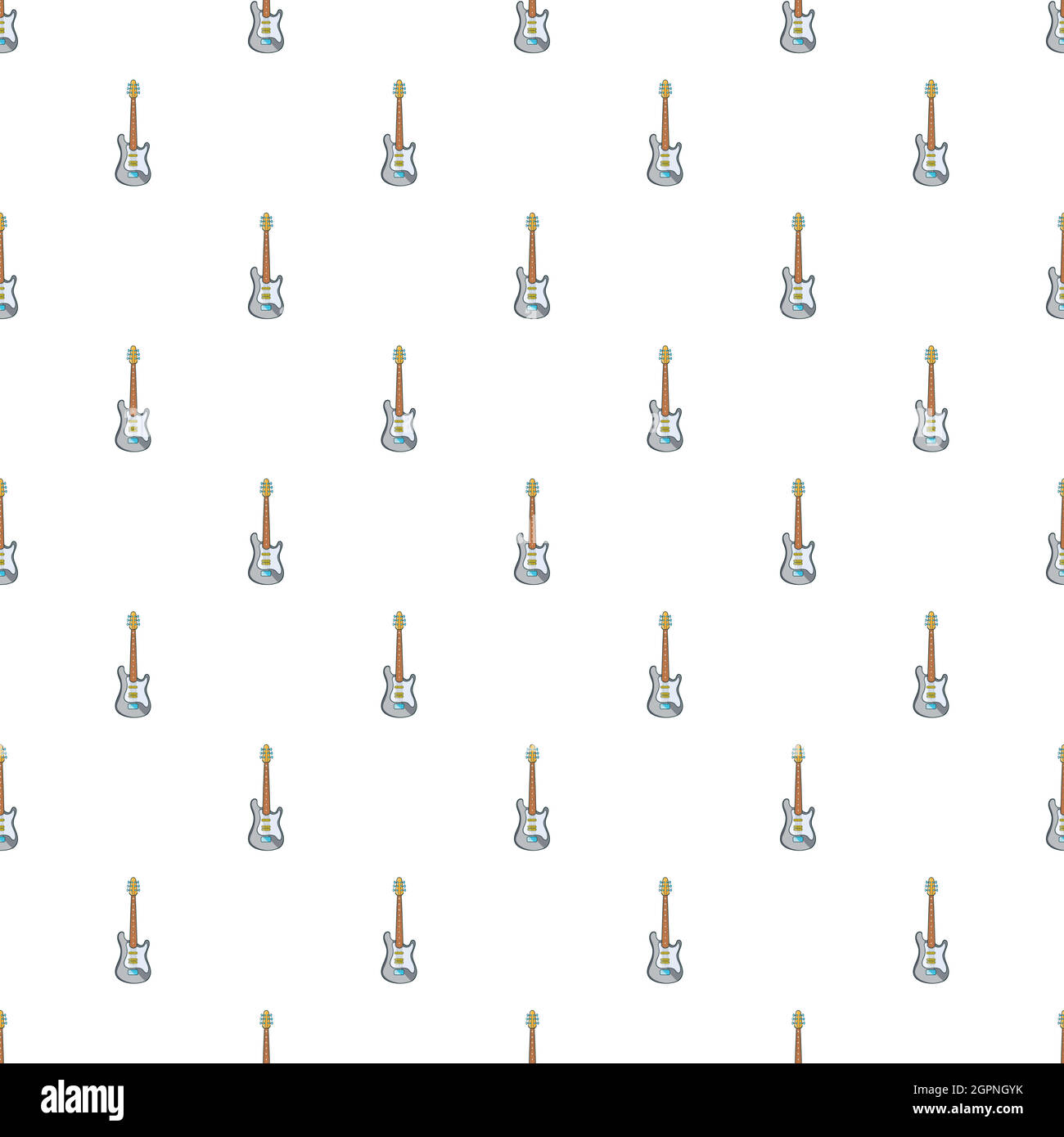 Electric guitar pattern, cartoon style Stock Vector Image & Art - Alamy