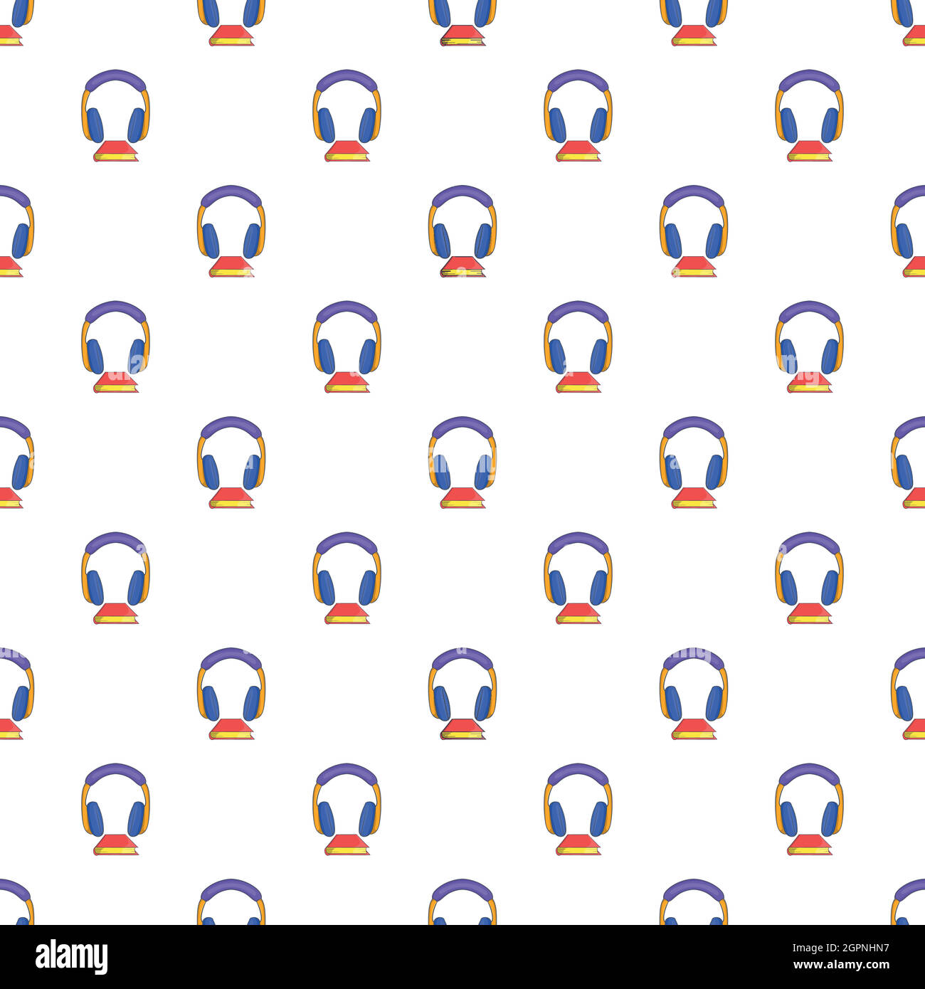 Audio book pattern, cartoon style Stock Vector Image & Art Alamy