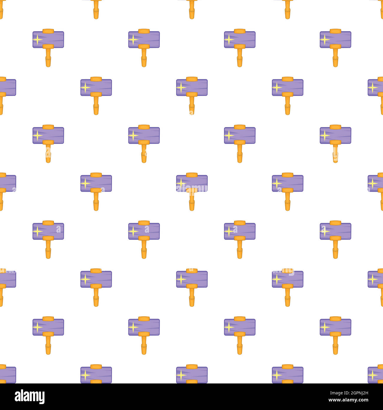 Smartphone and selfie stick pattern, cartoon style Stock Vector
