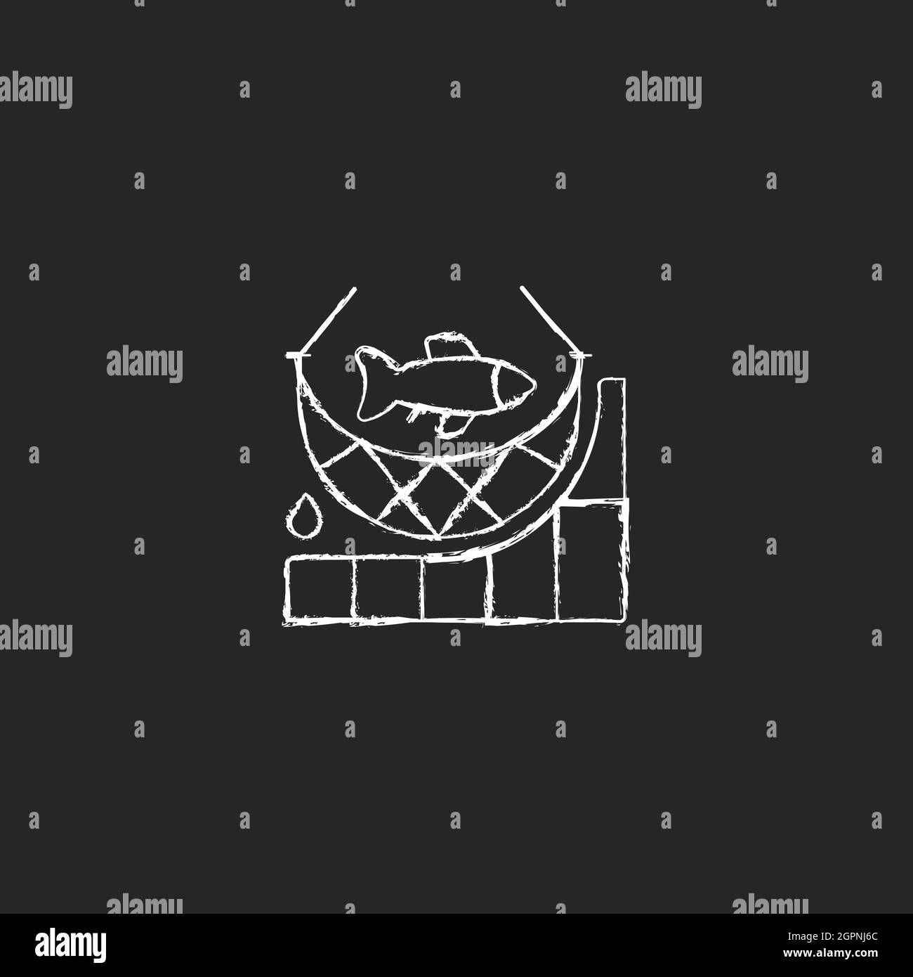 Total allowable catch chalk white icon on dark background Stock Vector ...