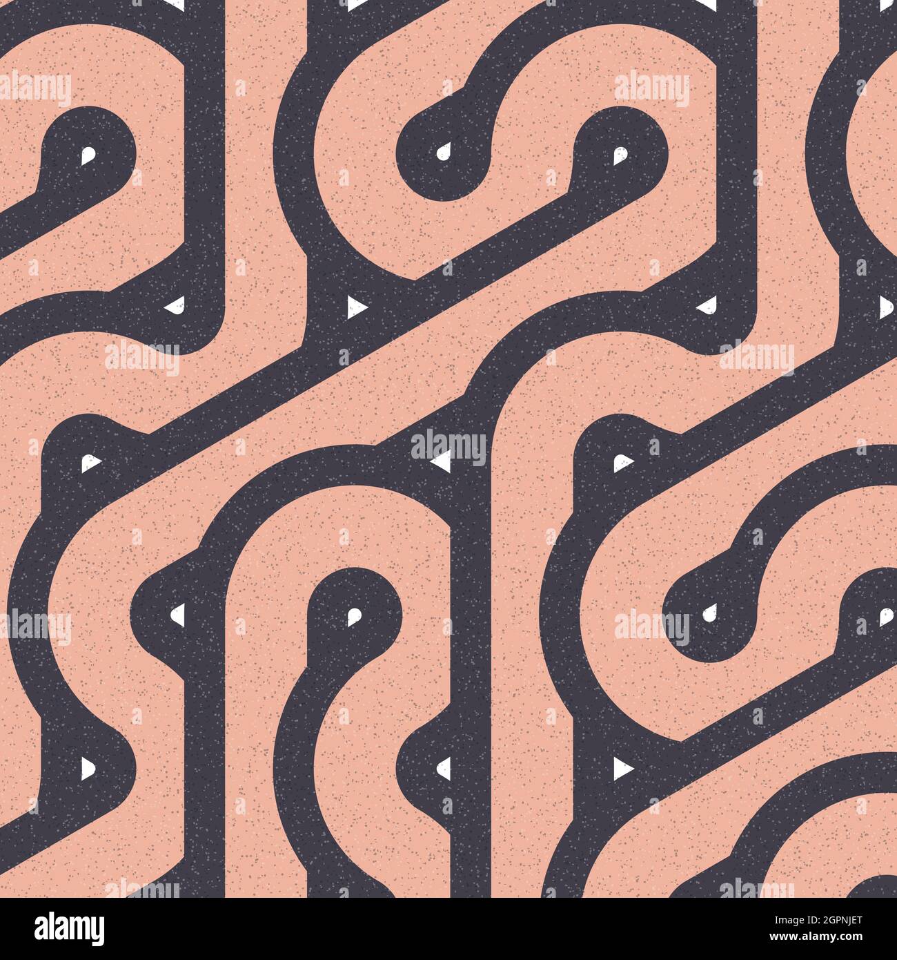 Computer-generated Hexagon Tile Connection art background design illustration Stock Vector