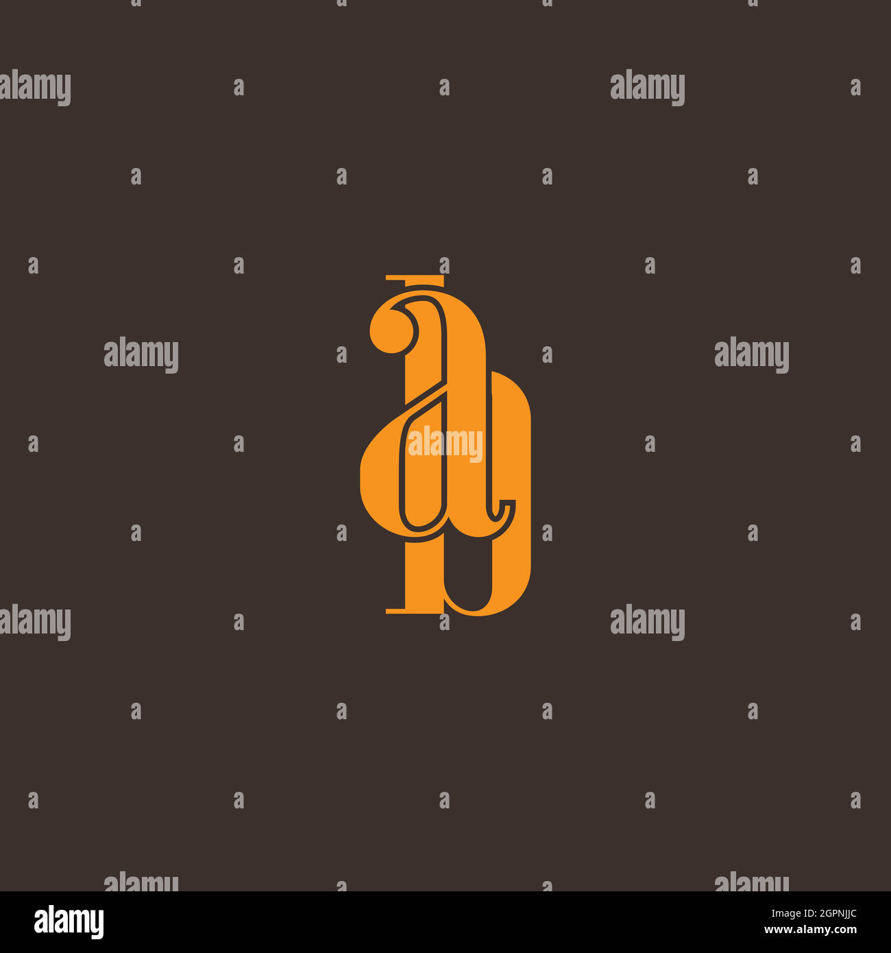 AB or BA minimal creative logo with negative space effect Stock Vector