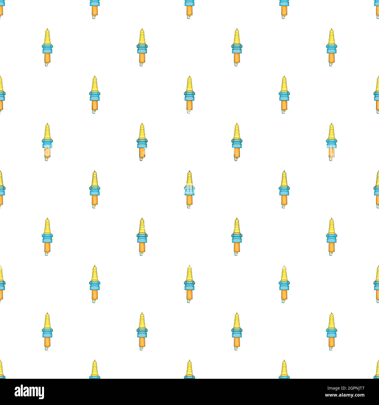 Spark plug pattern, cartoon style Stock Vector Image & Art - Alamy