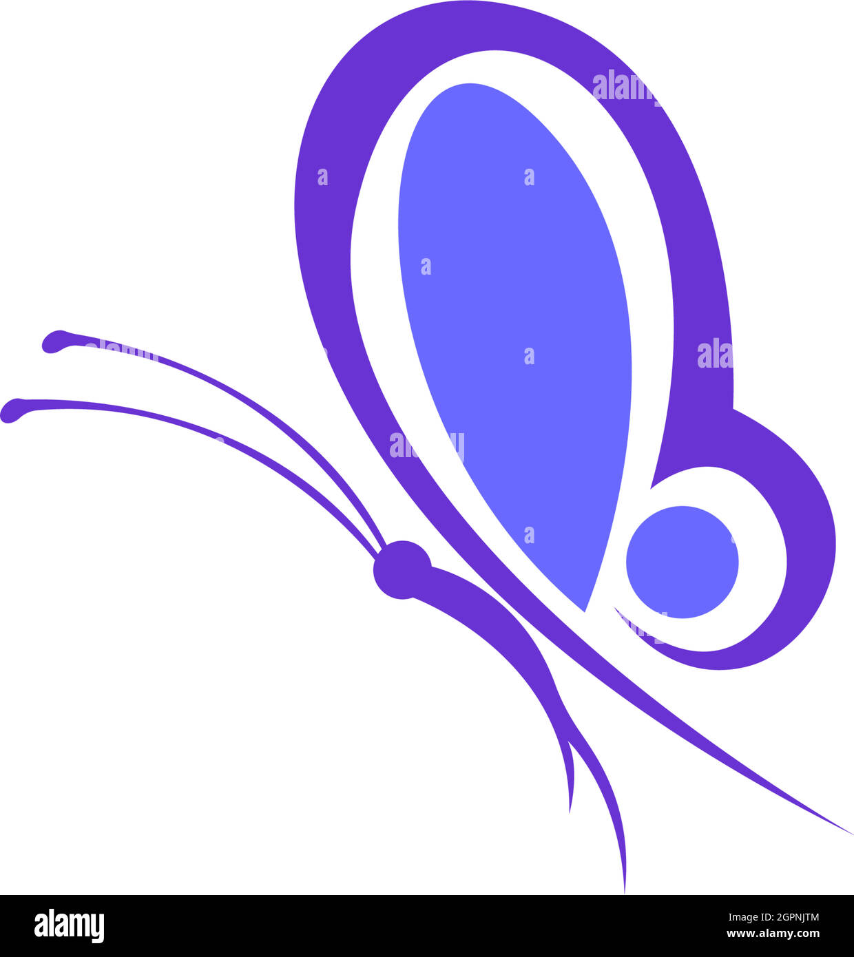 Butterfly icon logo design concept template illustration Stock Vector