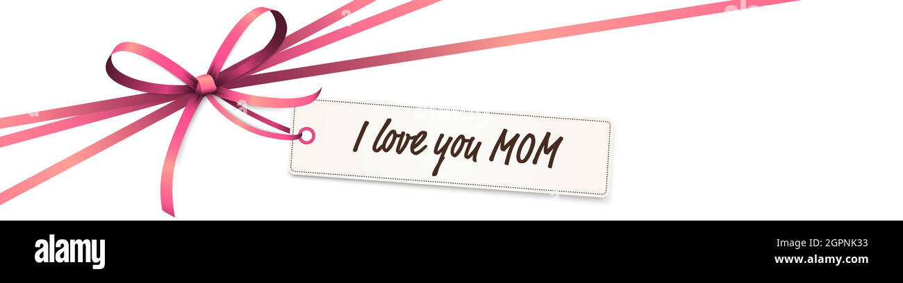 ribbon bow with greetings mothers day Stock Vector Image & Art - Alamy