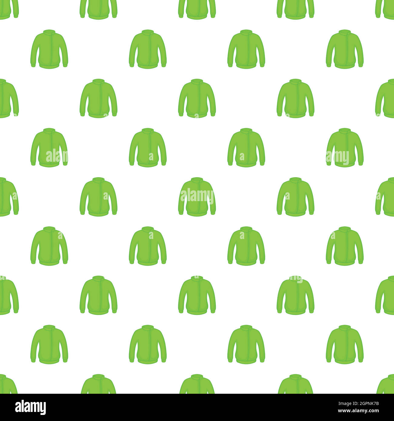 Green jacket pattern, cartoon style Stock Vector