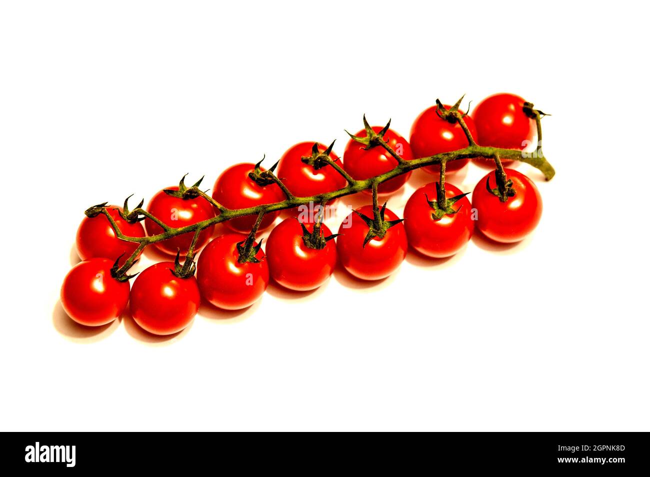 tomatoes on the vine, rispentomaten Stock Photo