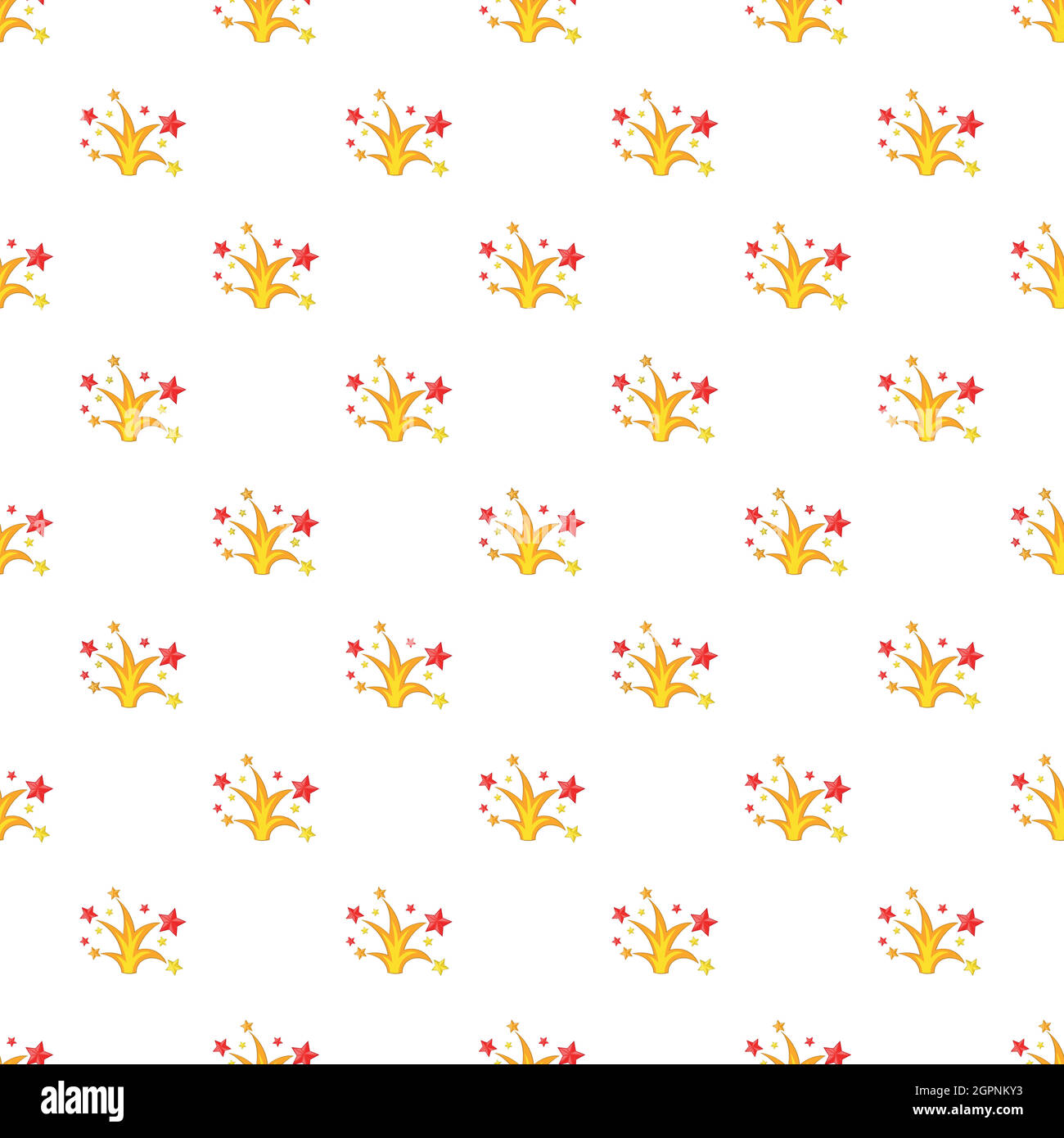 Firework pattern, cartoon style Stock Vector