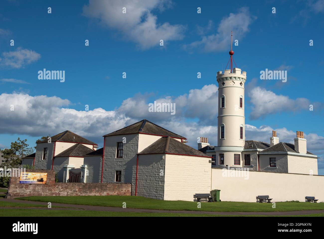 The Signal Tower Museum by Arbroath harbour, Angus, Scotland. Stock Photo