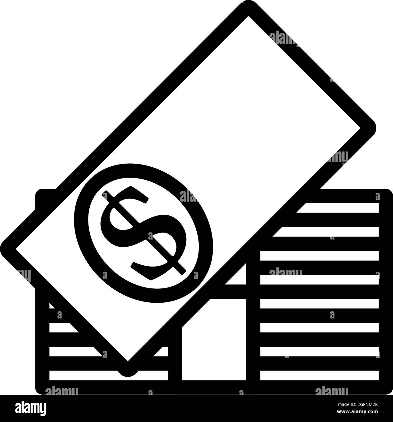 Hundred dollar bill stack Stock Vector Images - Alamy