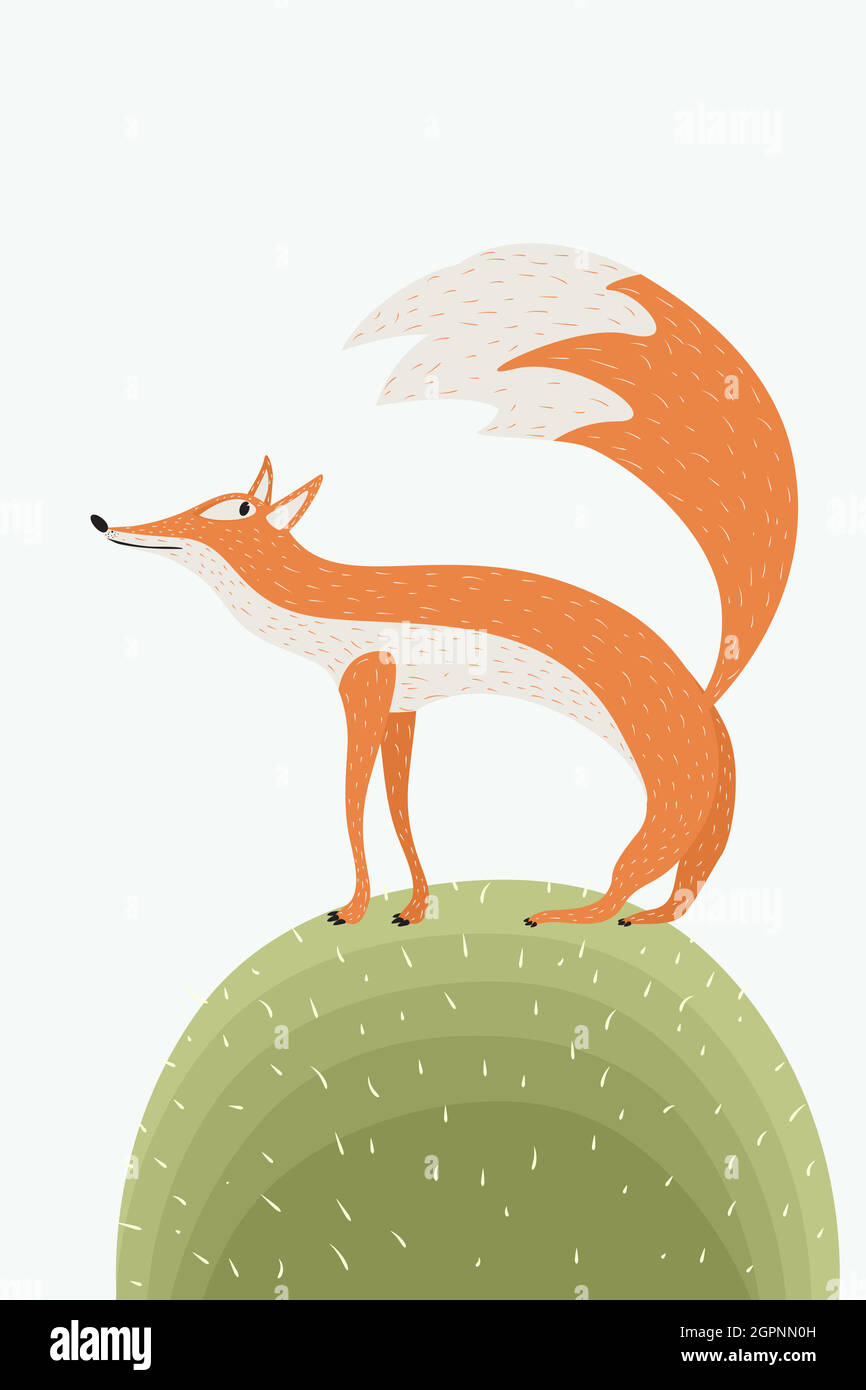 Cute fox Stock Vector