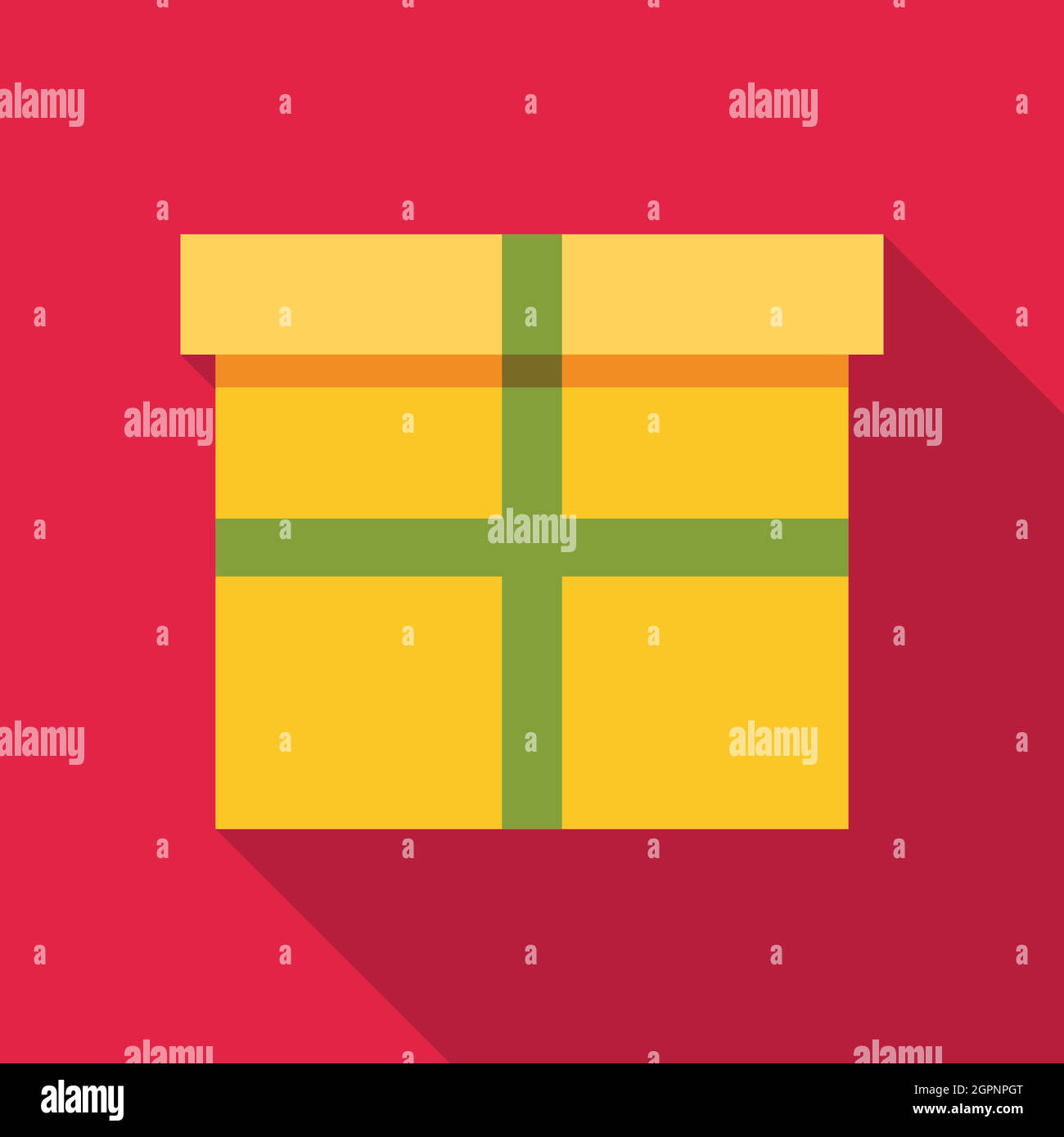 Yellow box icon, flat style Stock Vector Image & Art Alamy