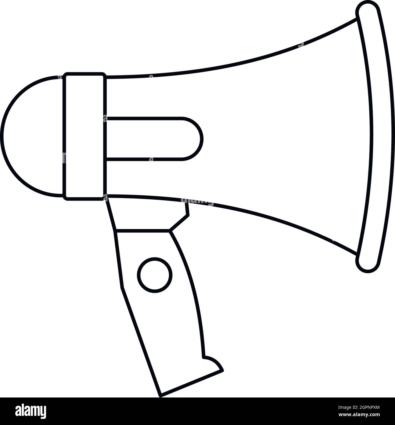 Mouthpiece icon, outline style Stock Vector