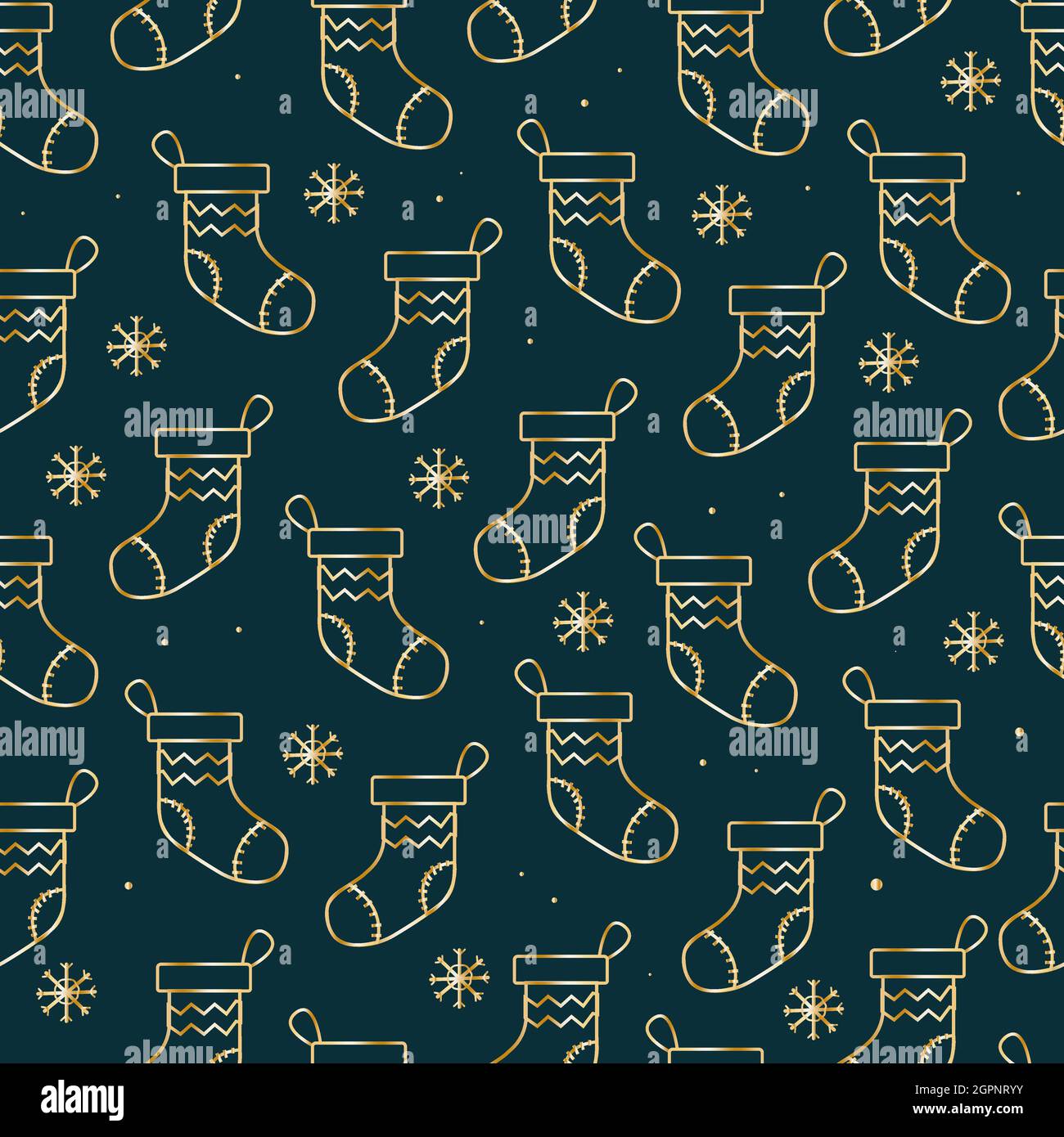 Christmas seamless patterns, prints with gold elements. Vector patterns ...