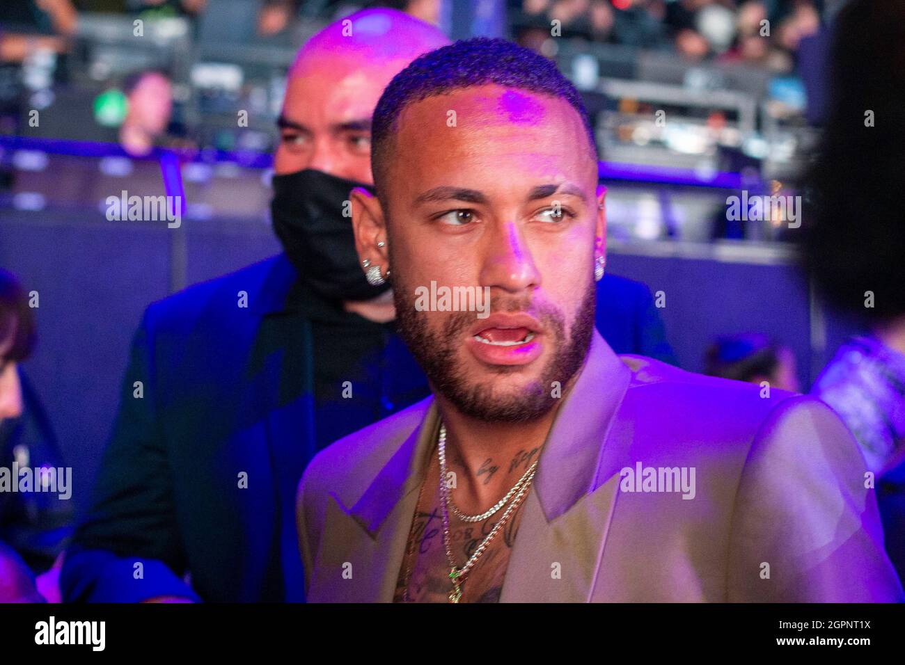 Neymar at the Balmain fashion show during Spring/Summer 2022 Collections Fashion Show at Paris Fashion Week in Paris, France on 2021. (Photo by Jonas Gustavsson/Sipa USA Stock Photo - Alamy