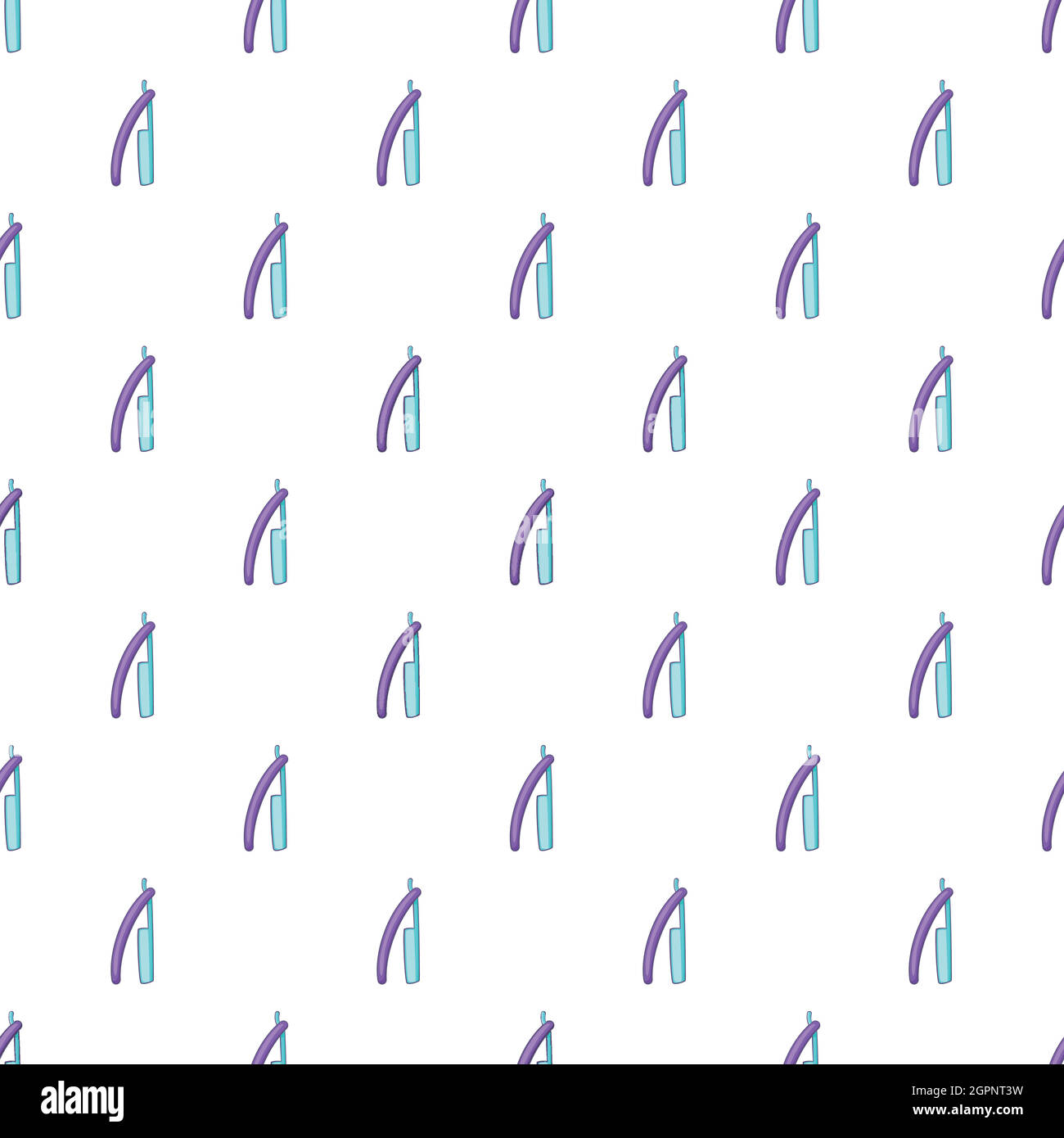 Bladed razor pattern, cartoon style Stock Vector