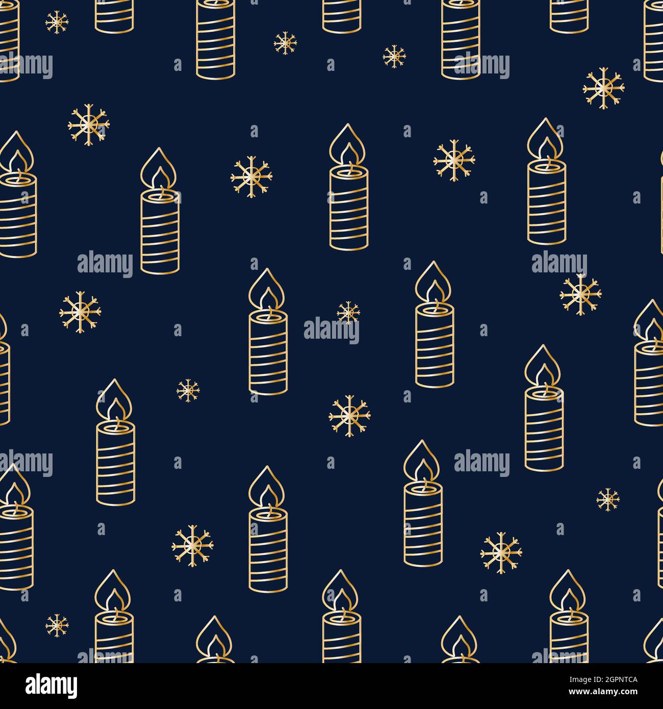 Christmas seamless patterns, prints with gold elements. Vector patterns. Golden objects on a dark background Stock Vector