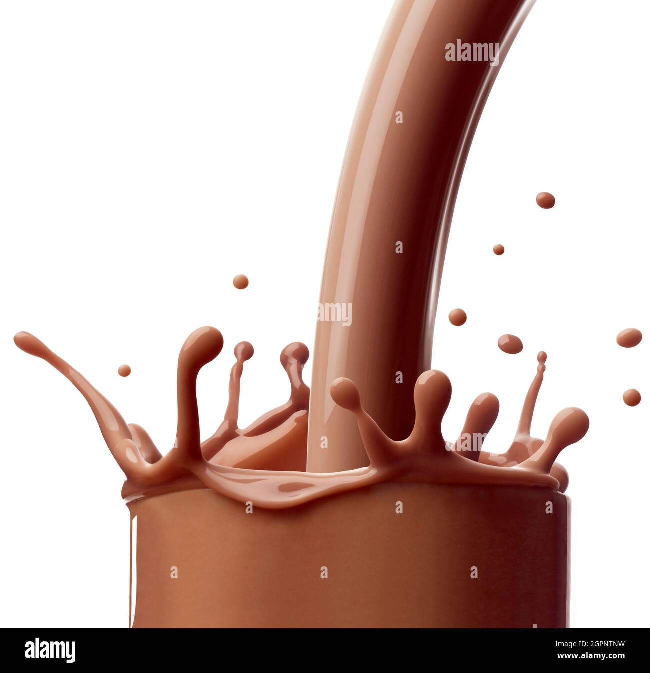 chocolate milk splash drink beverage dairy drop Stock Photo Alamy
