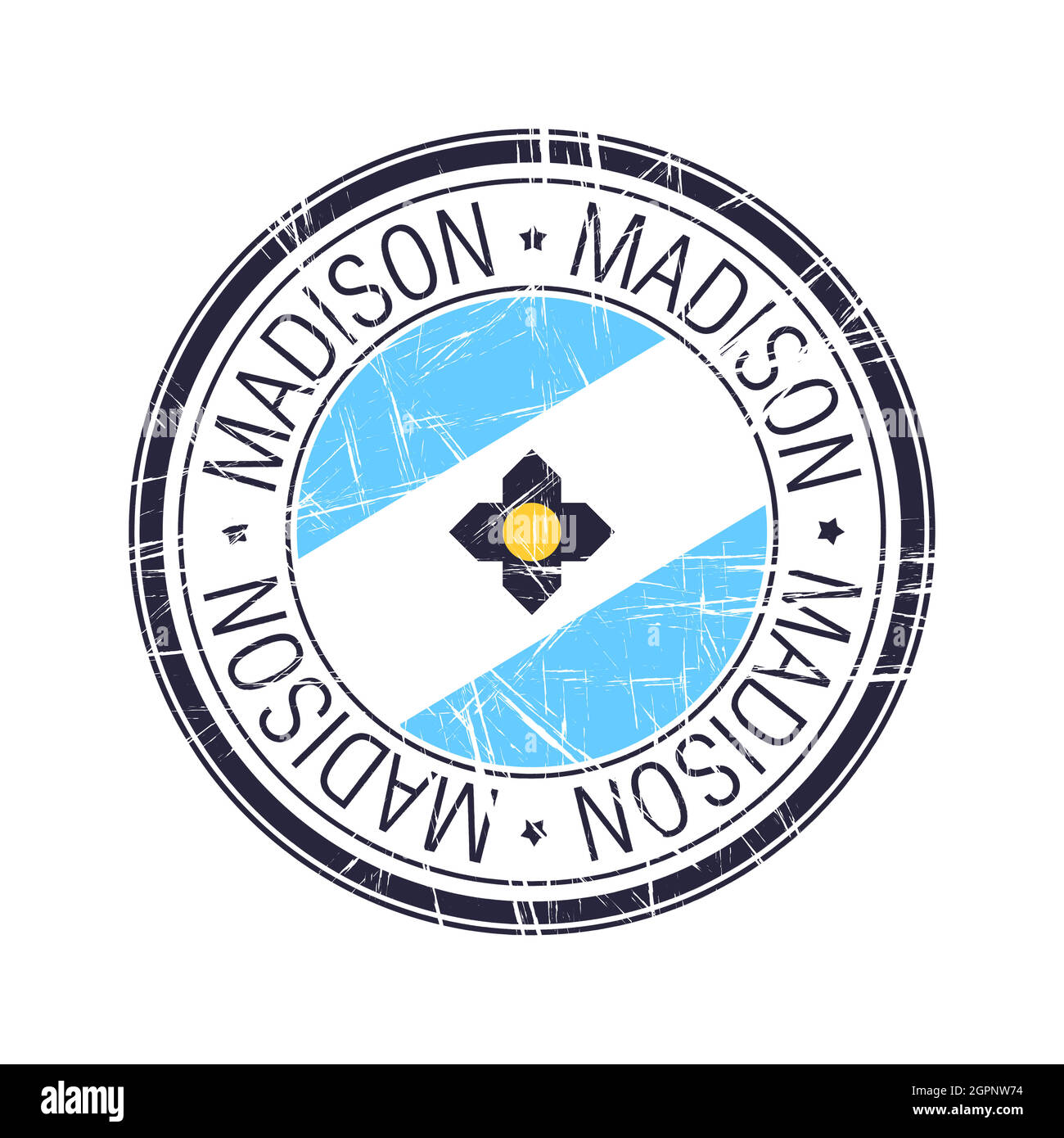 City of Madison, Wisconsin vector stamp Stock Vector