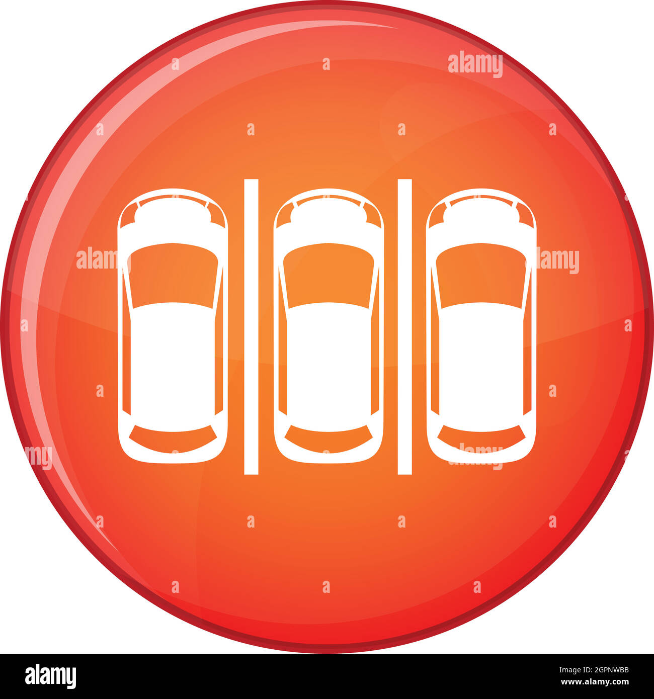 Car parking icon, flat style Stock Vector