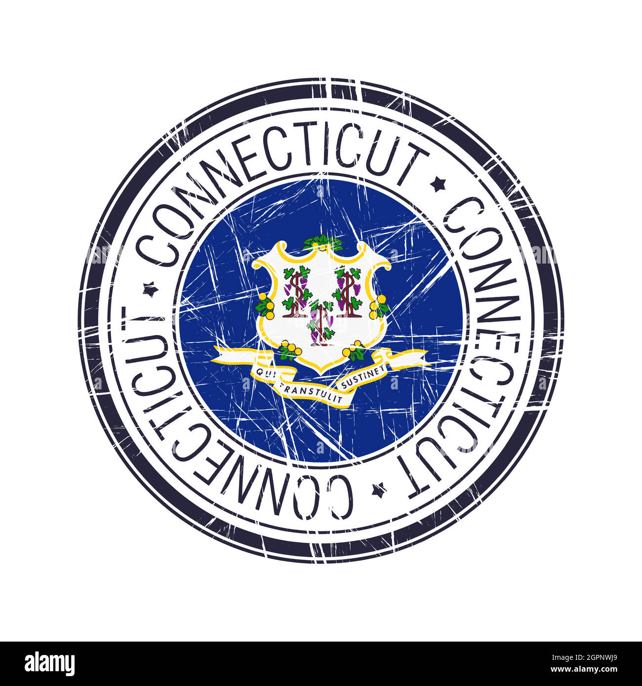 Connecticut rubber stamp Stock Vector