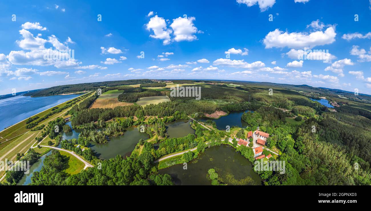  Impressive view to the region around the Brombachsee dam Stock Photo Motiv 