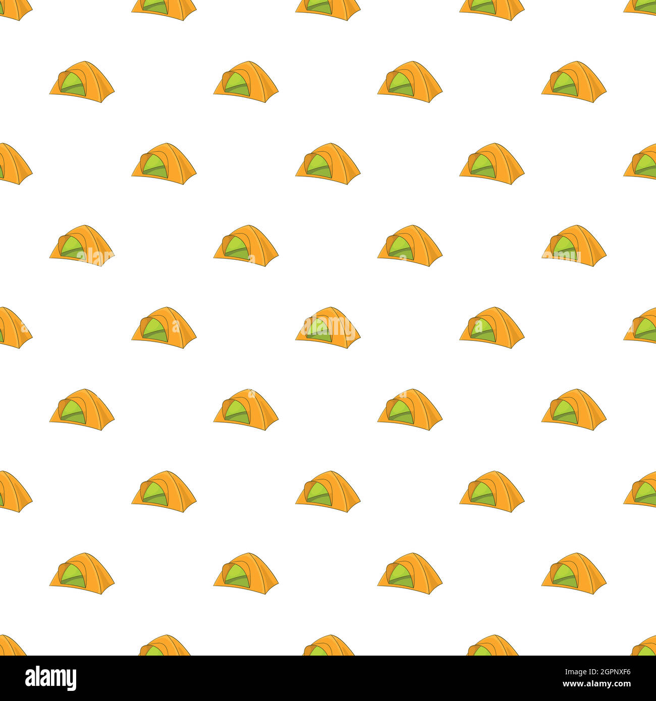 Tent pattern, cartoon style Stock Vector