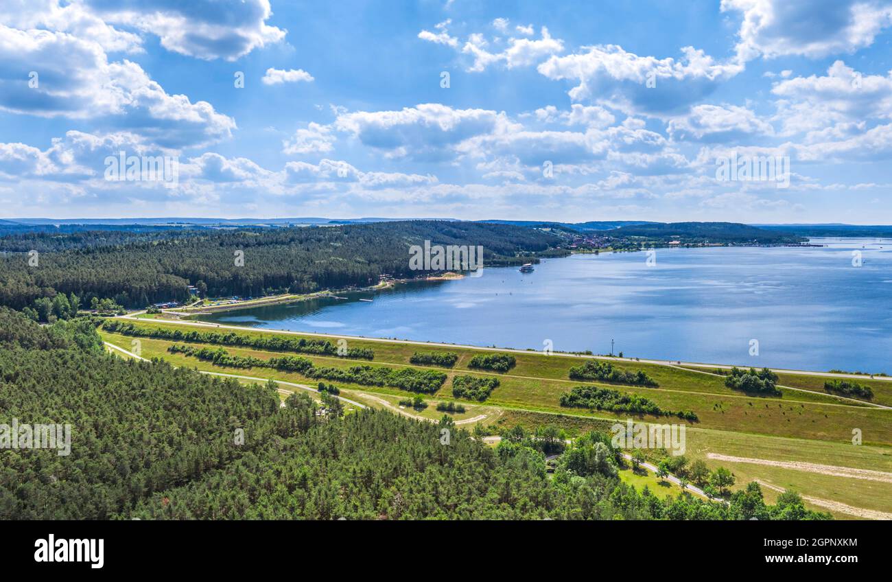  Impressive view to the region around the Brombachsee dam Stock Photo Motiv 