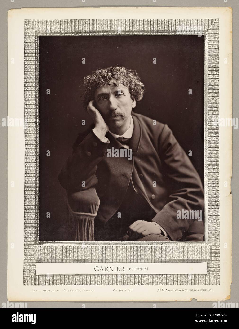 Charles Garnier (French architect, 1825-1898), 1876/84. Woodburytype, from the periodical &quot;Galerie Contemporaine Litt&#xe9;raire, Artistique&quot; (1877), volume 4. Stock Photo