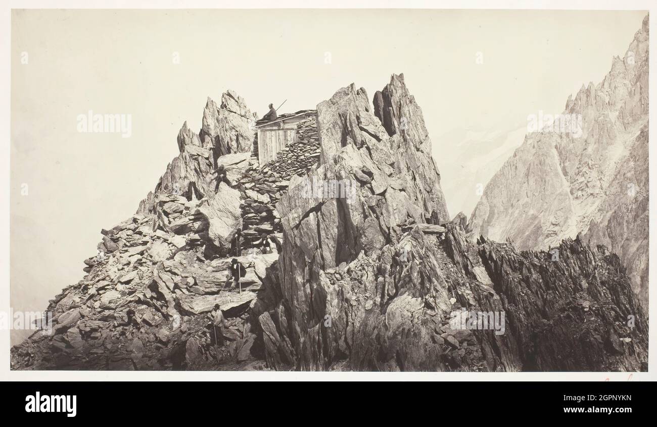 France Alps Chamonix Grands Mulets Ladders Old Stereoview Photo 1880 par ANONYMOUS: Photographie | Bits of Our Past Ltd