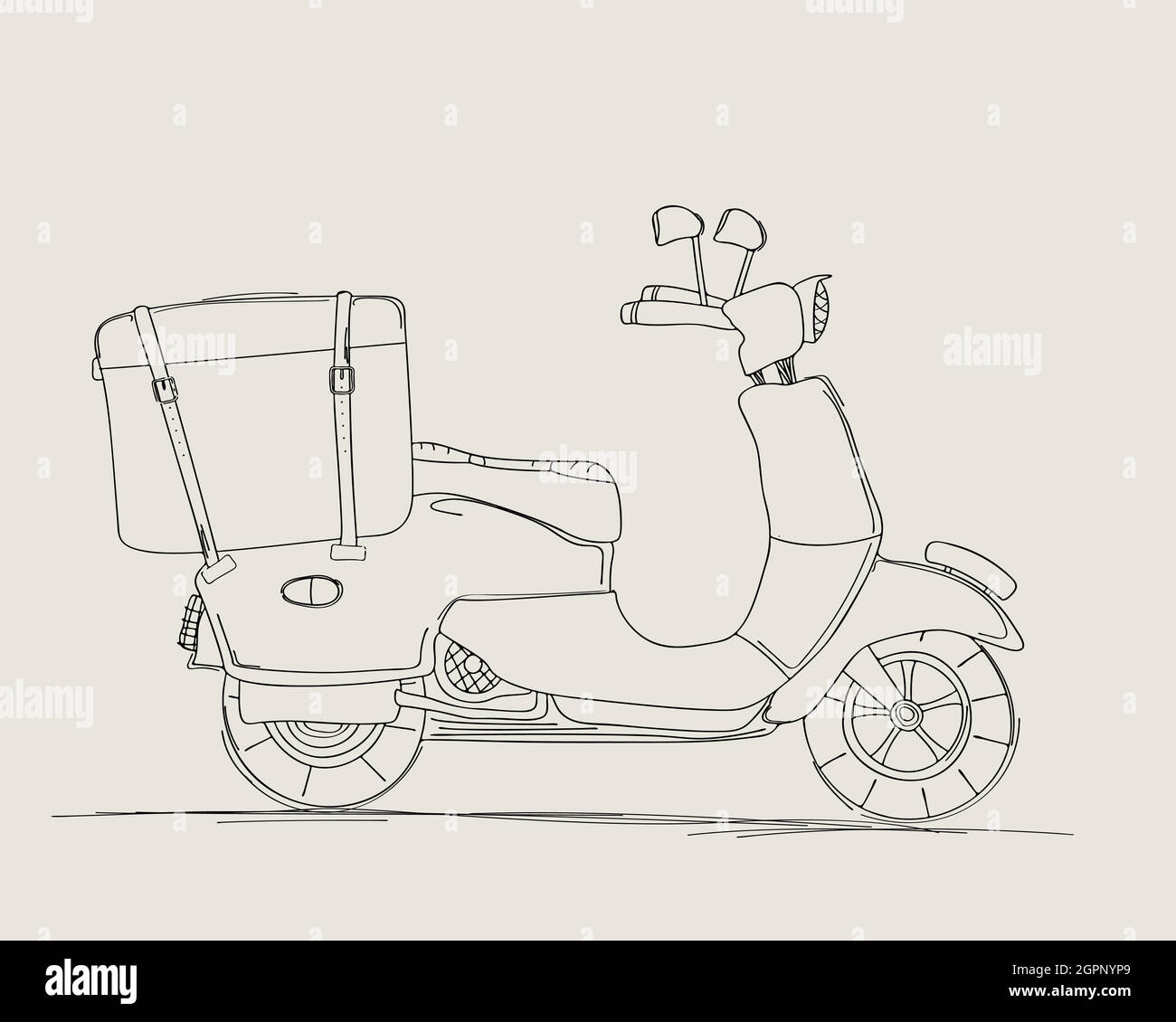 Vintage scooter Stock Vector