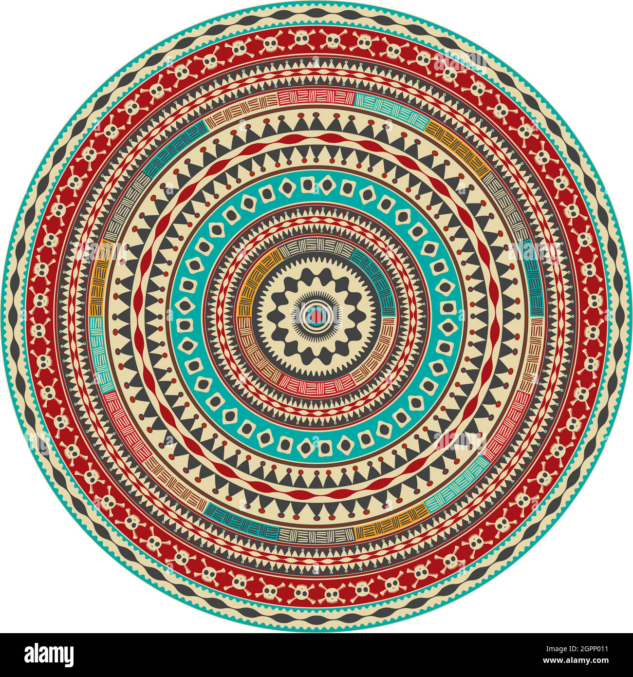 Aztec round motif Stock Vector