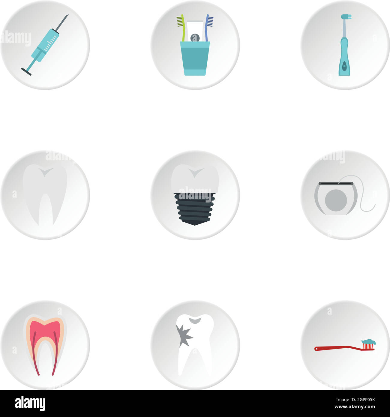 Stomatology icons set, flat style Stock Vector Image & Art - Alamy