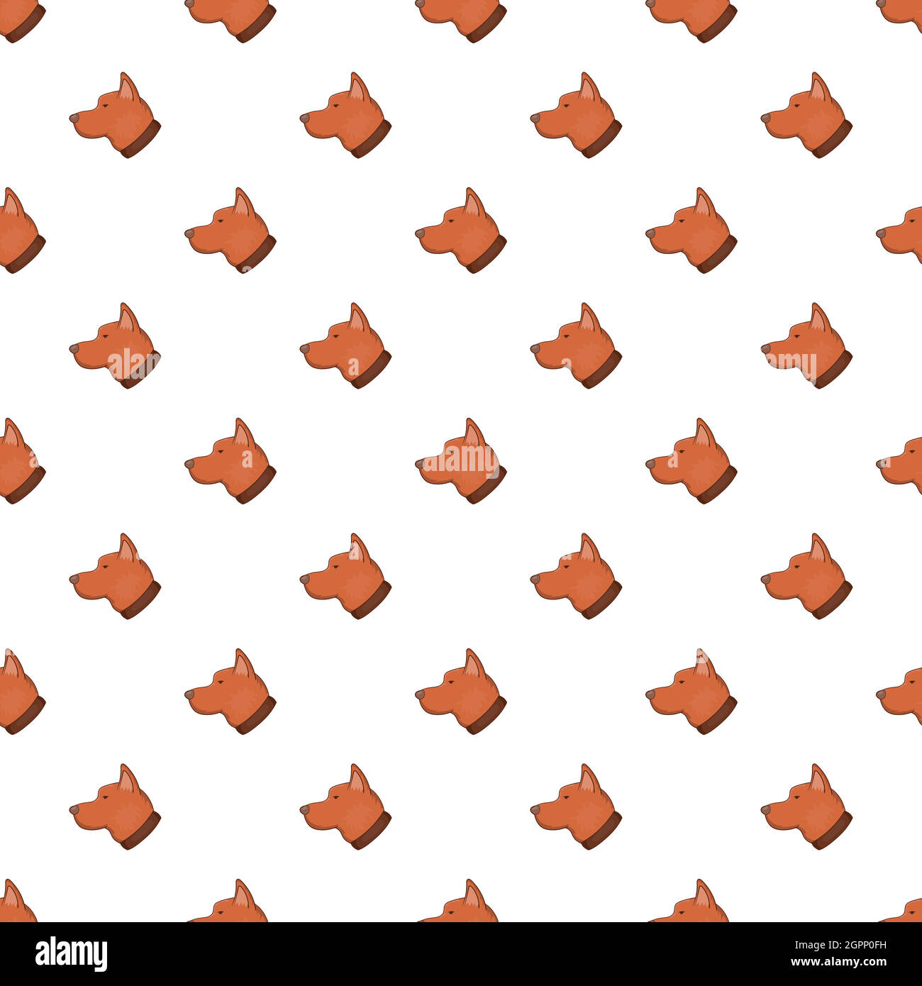 Dog pattern, cartoon style Stock Vector