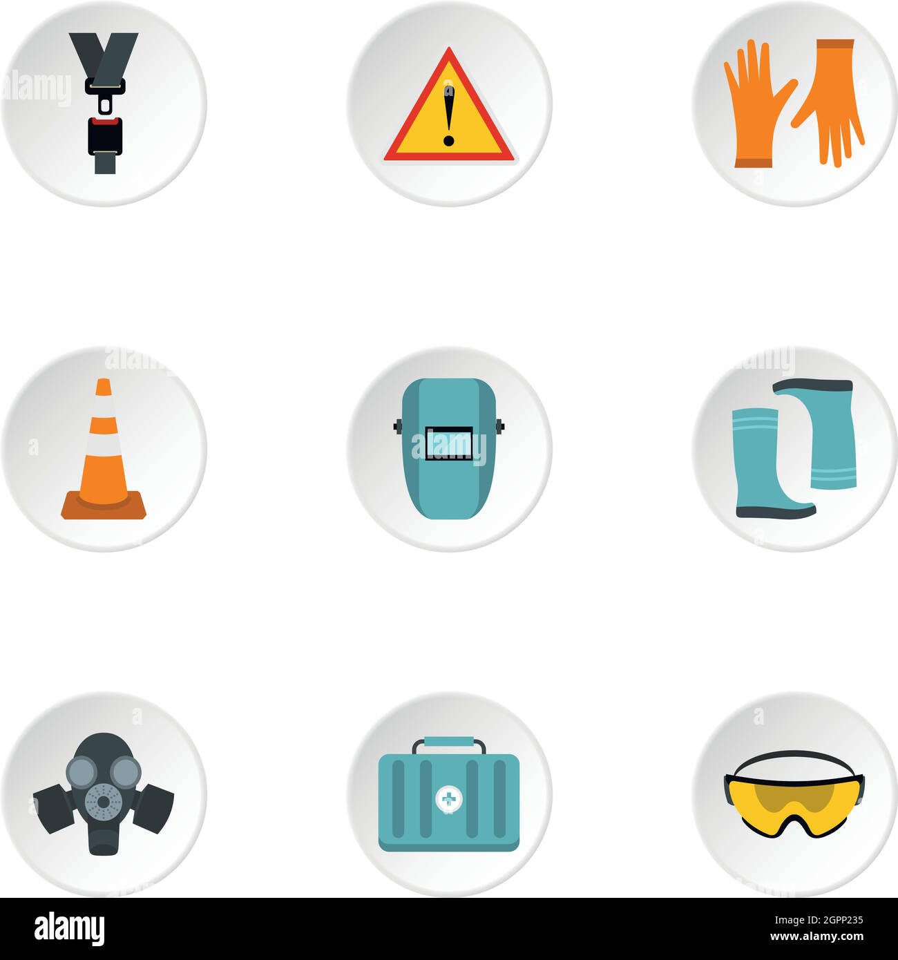 Construction icons set, flat style Stock Vector Image & Art - Alamy