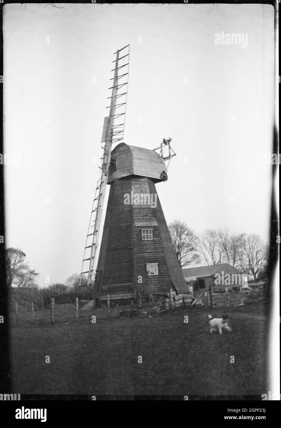 Uphill Mill, Hawkinge, Shepway, Kent, 1929. A view of Uphill Mill