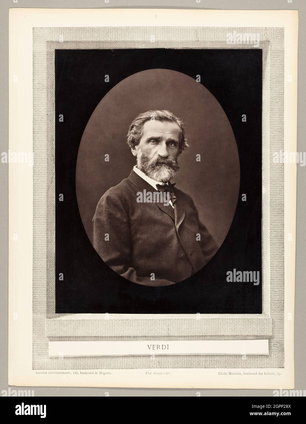 Giuseppe Verdi (Italian composer, 1813-1901), c. 1872. Woodburytype, from the periodical &quot;Galerie Contemporaine Litt&#xe9;raire, Artistique&quot; (1877), volume 4. Stock Photo