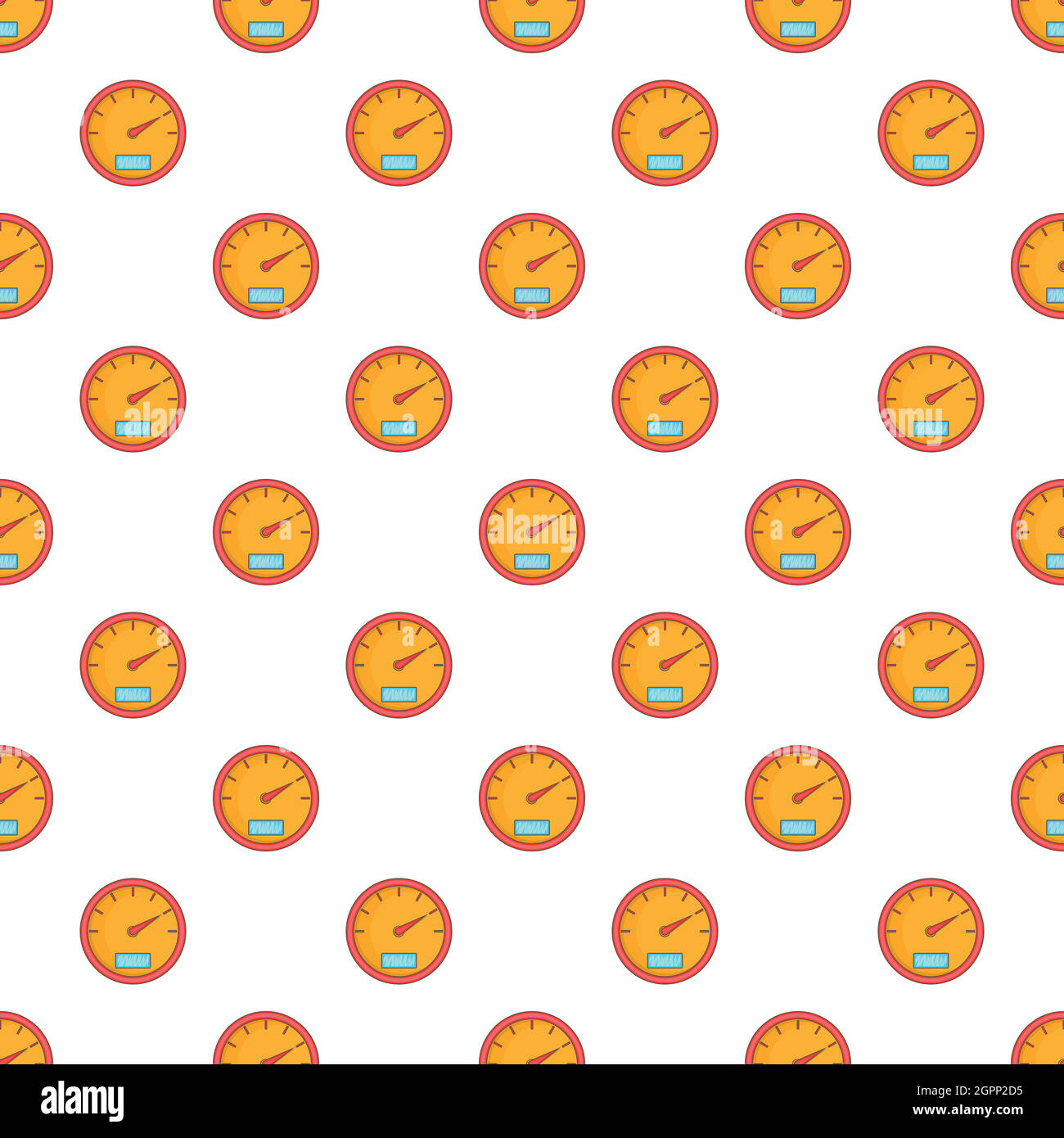 Speedometer pattern, cartoon style Stock Vector