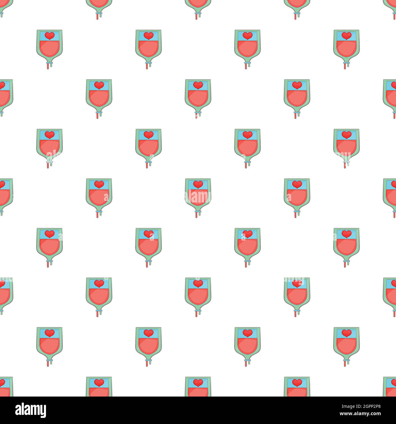 Blood donation pattern, cartoon style Stock Vector