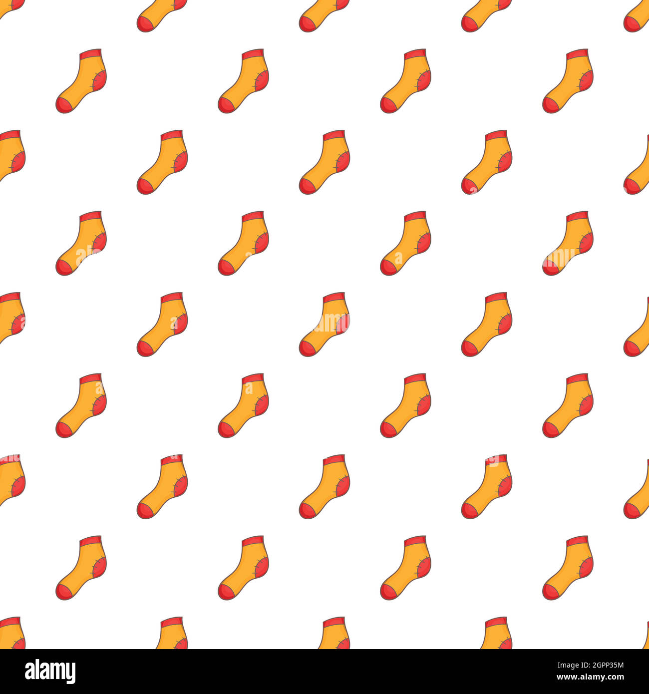 Christmas sock pattern, cartoon style Stock Vector