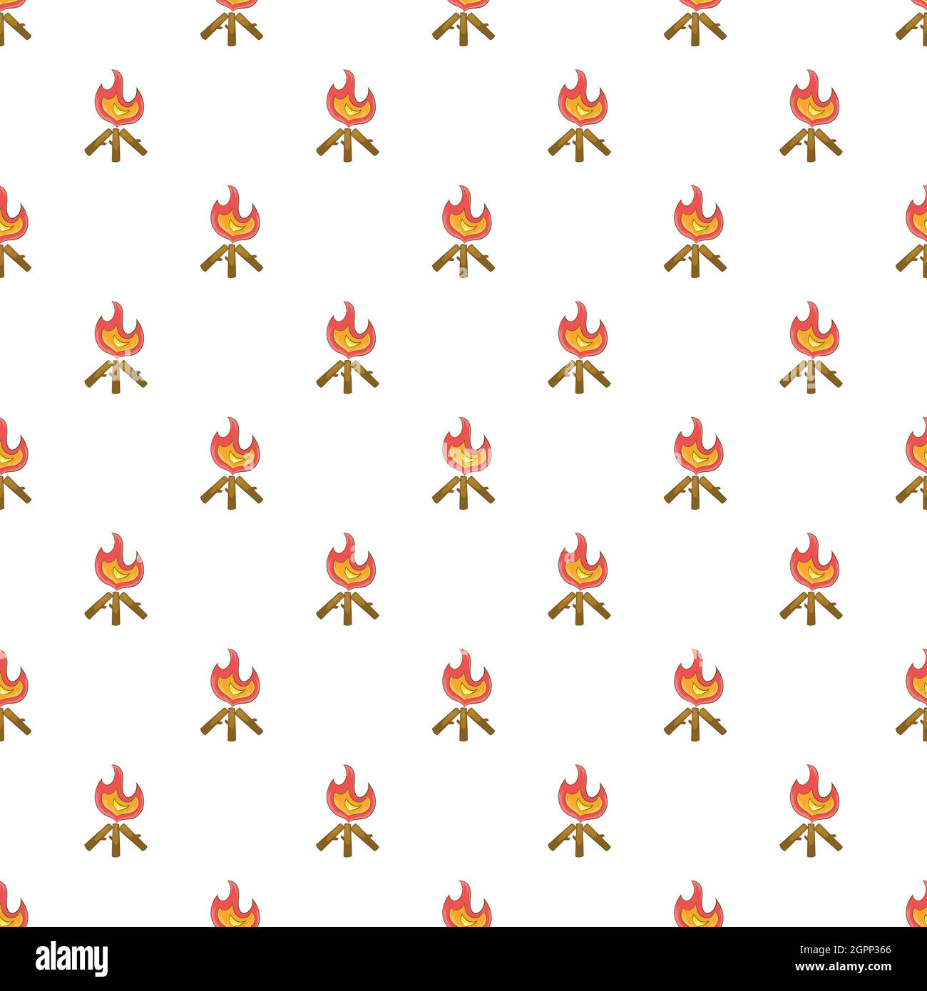 Fire pattern, cartoon style Stock Vector
