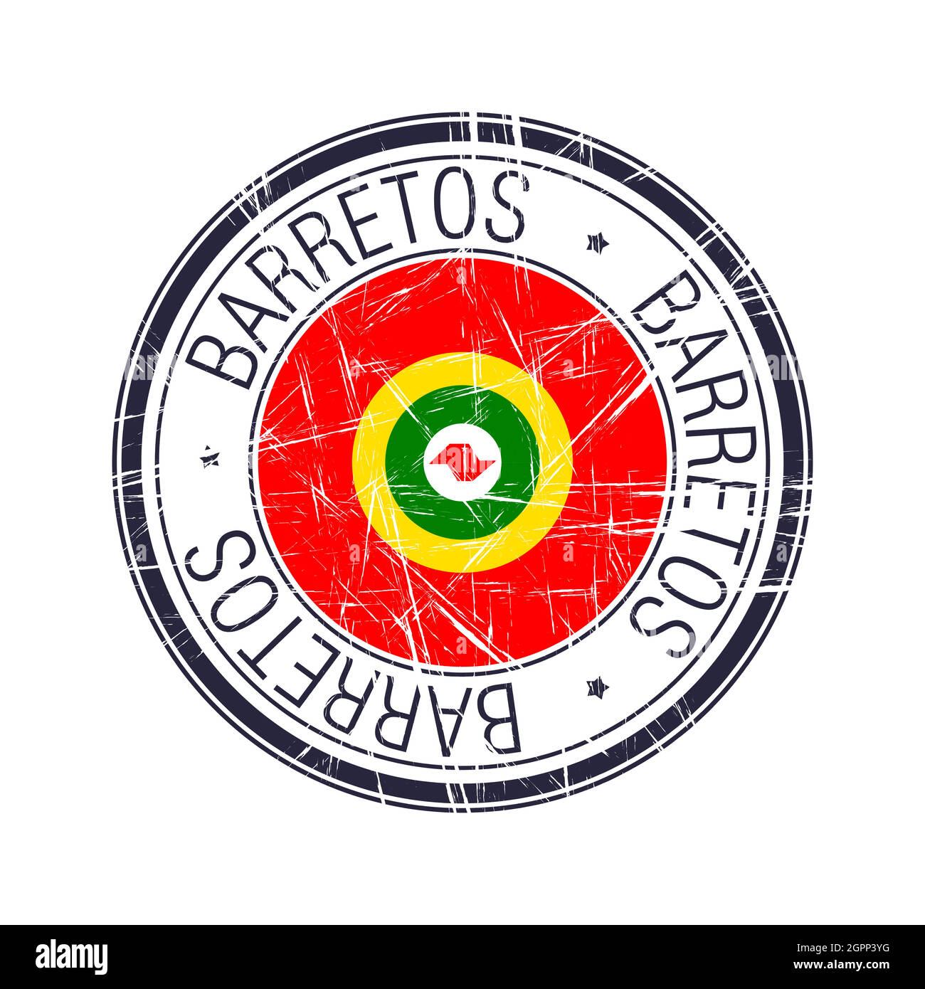 City of Barretos, Brazil vector stamp Stock Vector