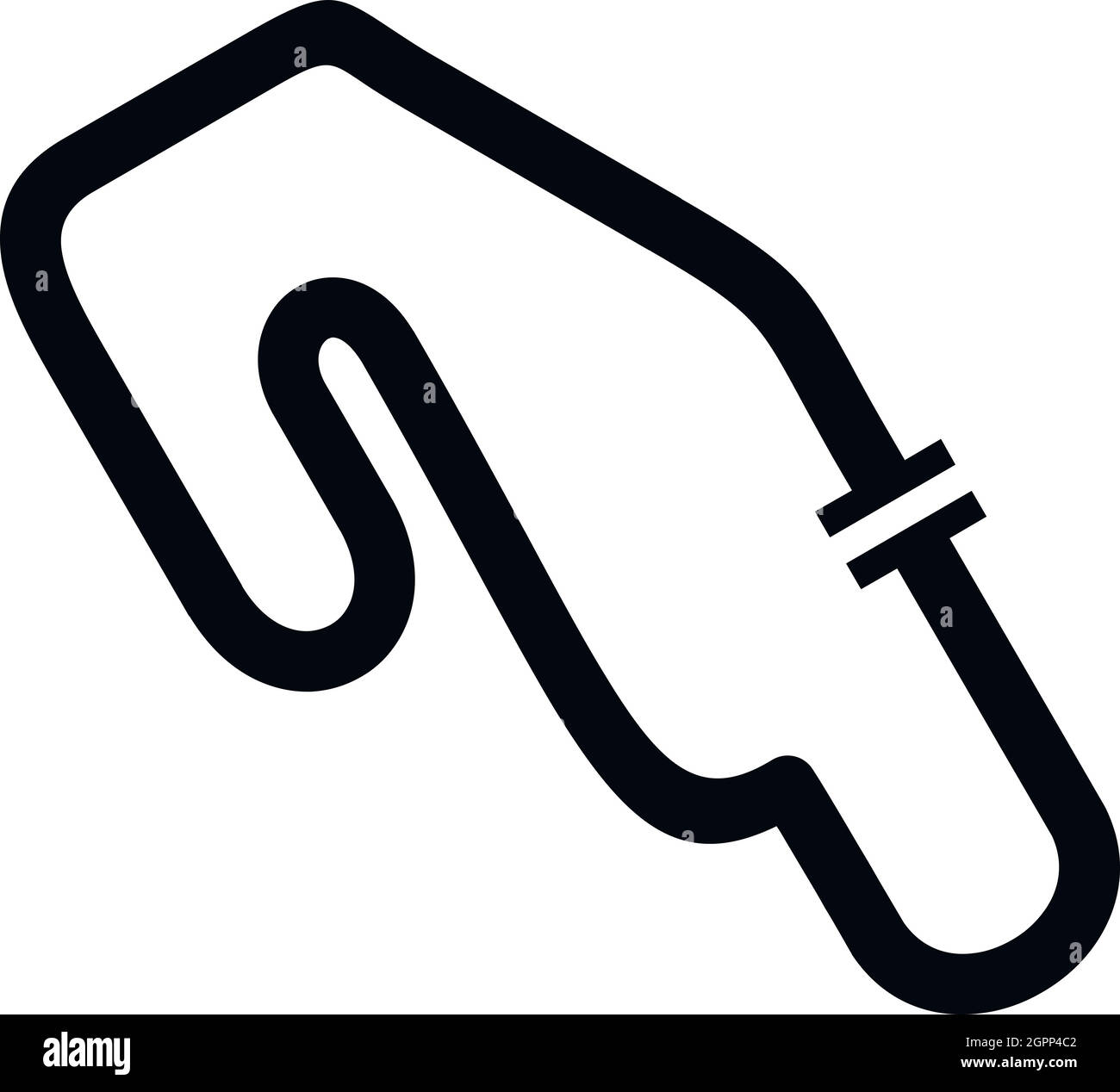 Race circuit icon, simple style Stock Vector